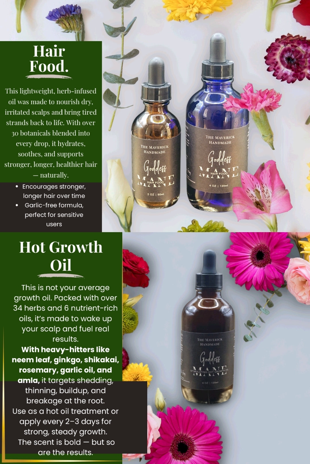 Goddess Mane Hair Food Oil 2 oz bottle