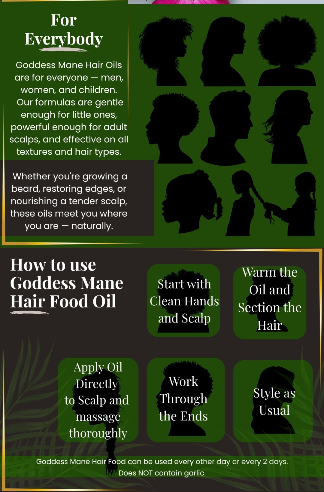 Goddess Mane Hair Food Oil 2 oz bottle